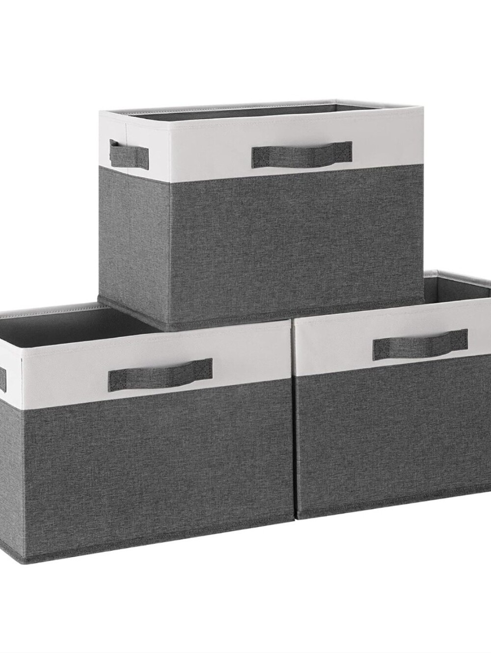 Set Of 3 Fabric Storage Baskets NEW
